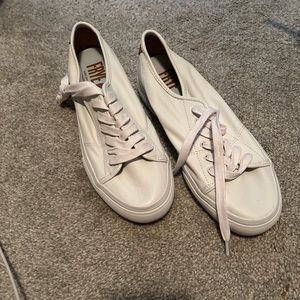 White leather Frye sneakers